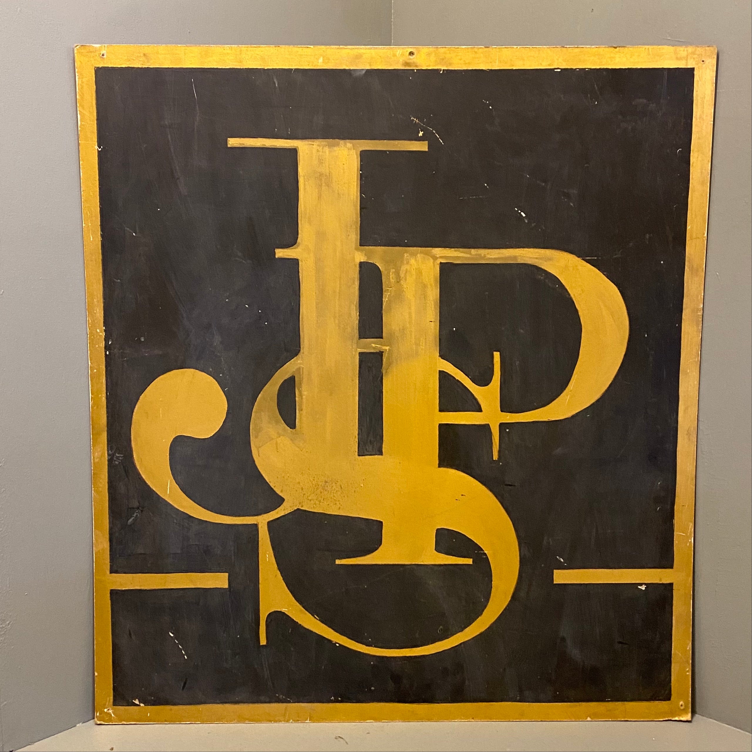 Vintage Hand painted Sign JPS Art