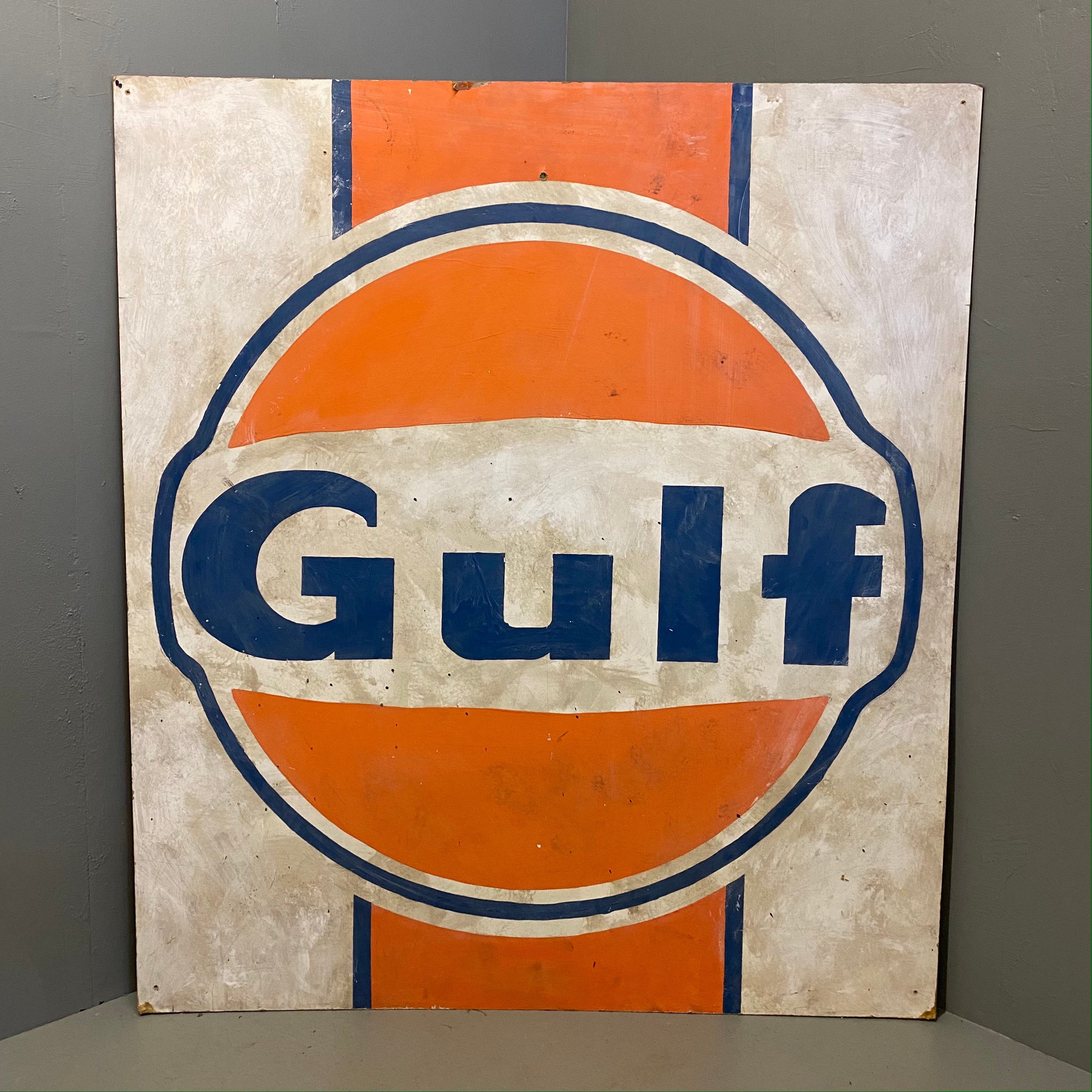Vintage Hand painted Sign Gulf Art