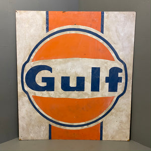 Vintage Hand painted Sign Gulf Art