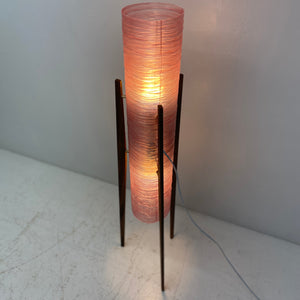 Rocket Lamp Midcentury Pink