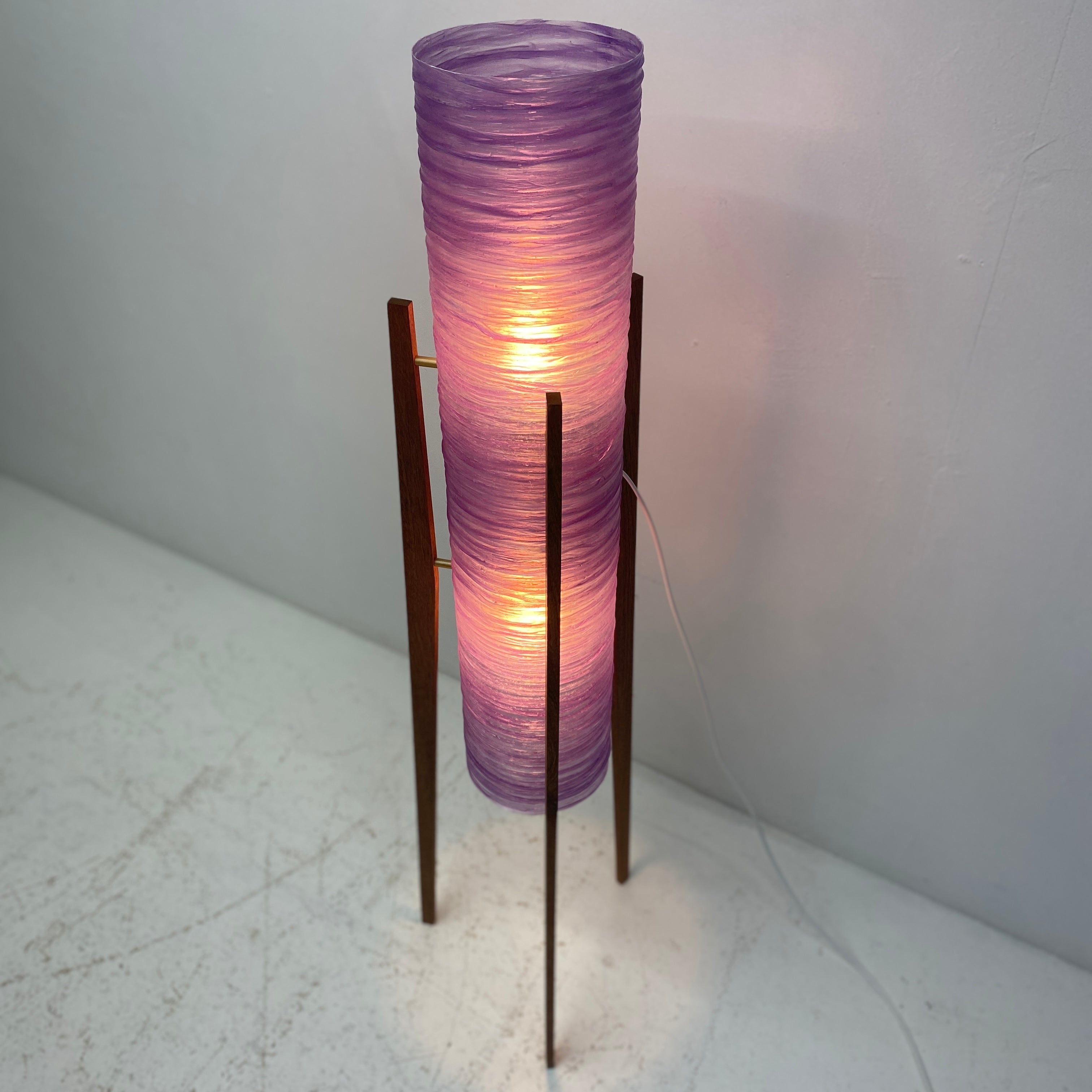 Rocket Lamp Midcentury Purple