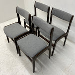 Load image into Gallery viewer, Grey Wool Erik Buch Dining Chairs Danish
