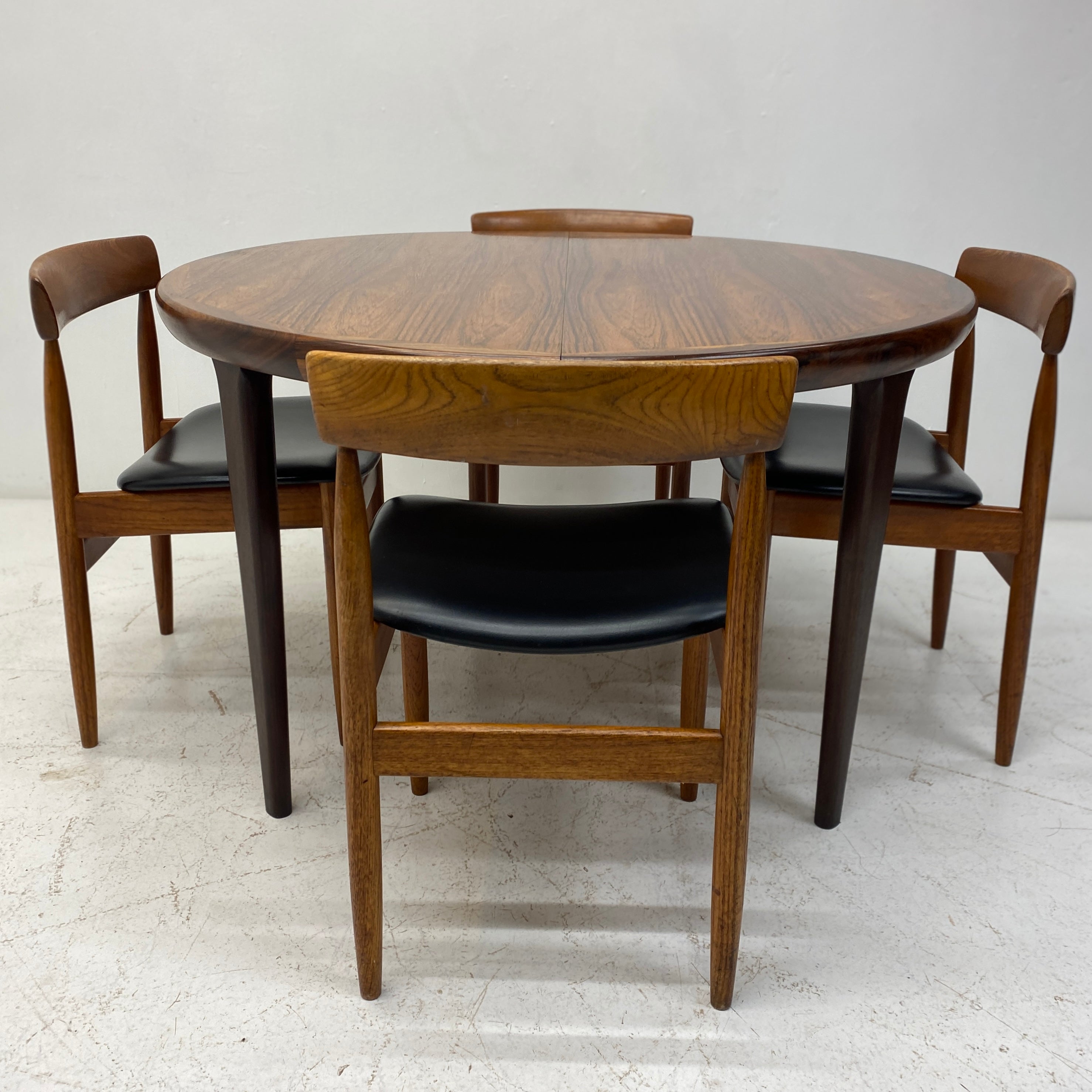 Midcentury Rosewood Dining Table & Chairs