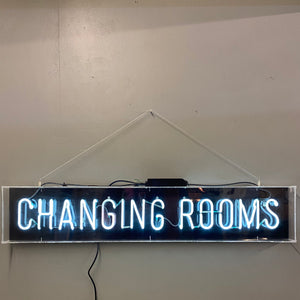 Neon Changing Rooms Signage