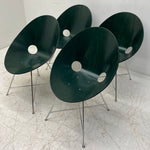 Load image into Gallery viewer, Four Green Shell Dining Chairs Eddie Harlis
