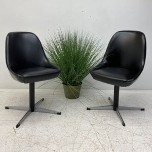 Black Vinyl Swivel Chairs