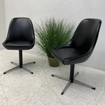 Load image into Gallery viewer, Side of Black Vinyl Swivel Chairs
