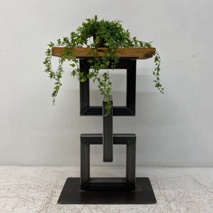 Industrial Plant Stand Side Table 
