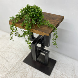 Top Of Industrial Plant Stand Side Table 
