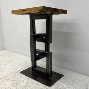 Chain Link Base Industrial Plant Stand Side Table 
