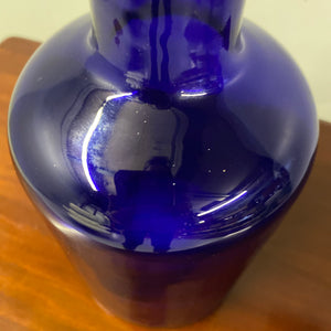 Blue Glass Vase Bowl
