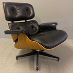 Load image into Gallery viewer, Black Leather Eames Lounge Chair
