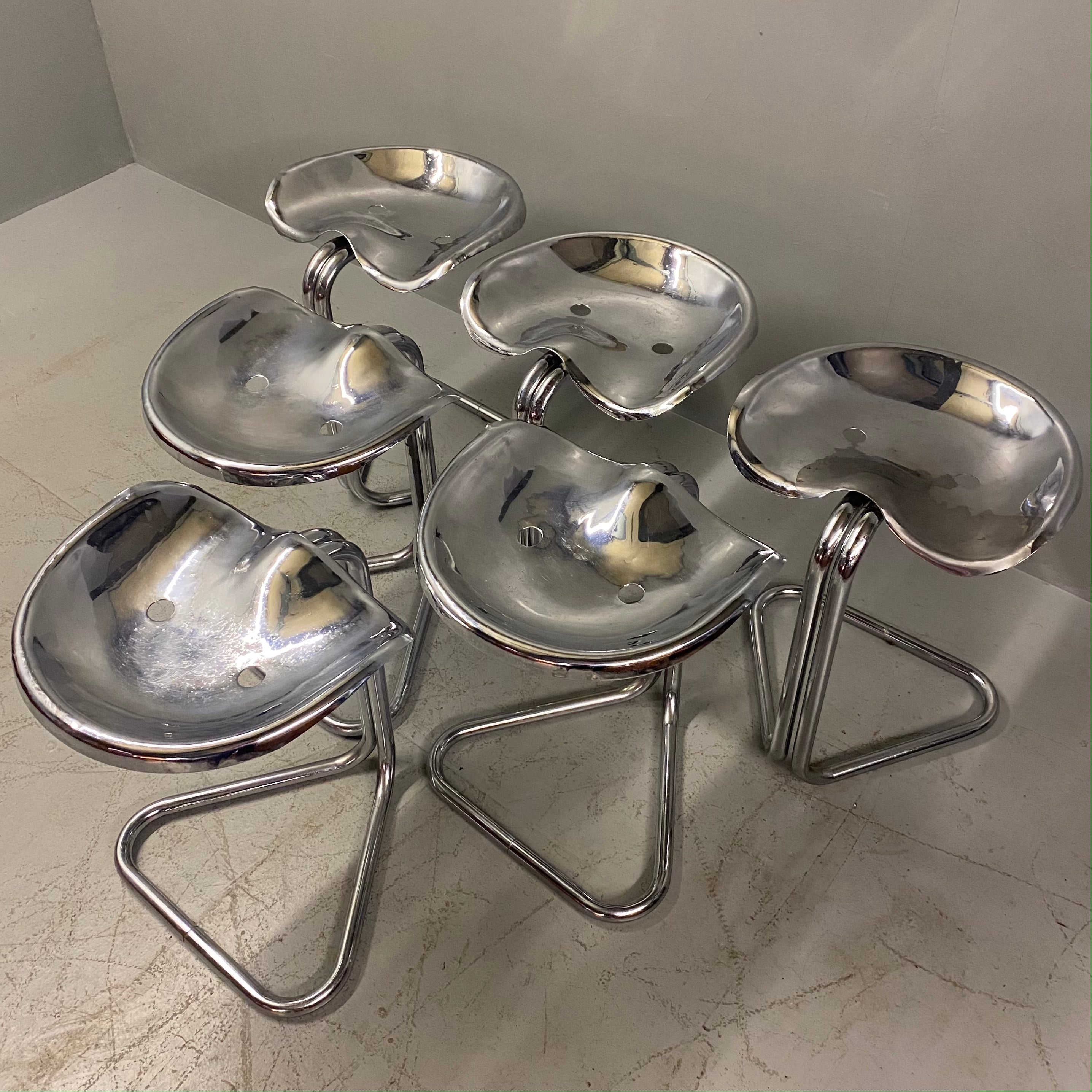 Midcentury Chrome Stools