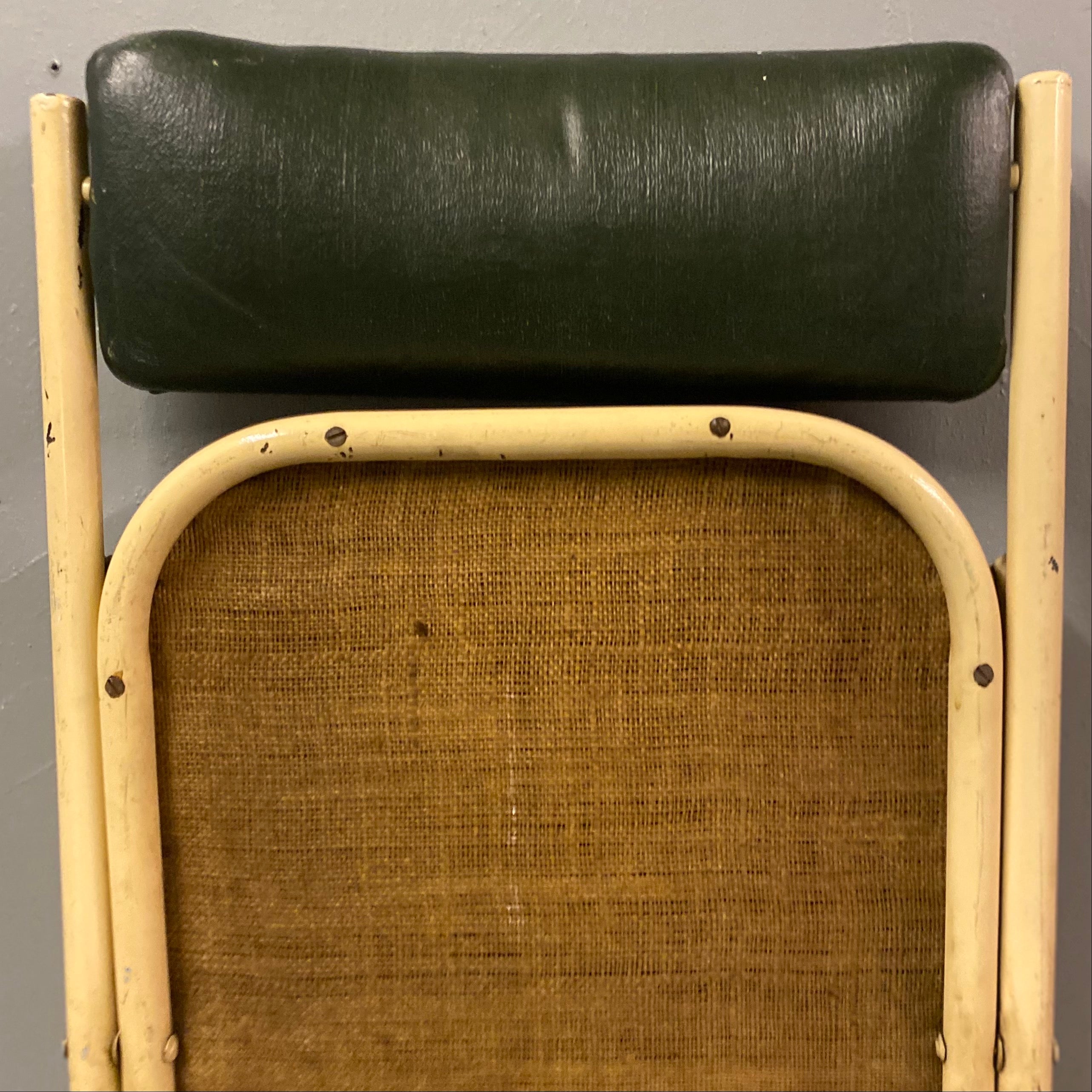 Hessian Backed Tubular Steel Chair