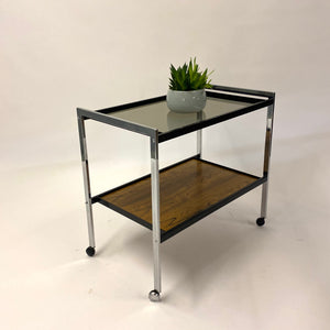 Midcentury Rosewood Bar Trolley