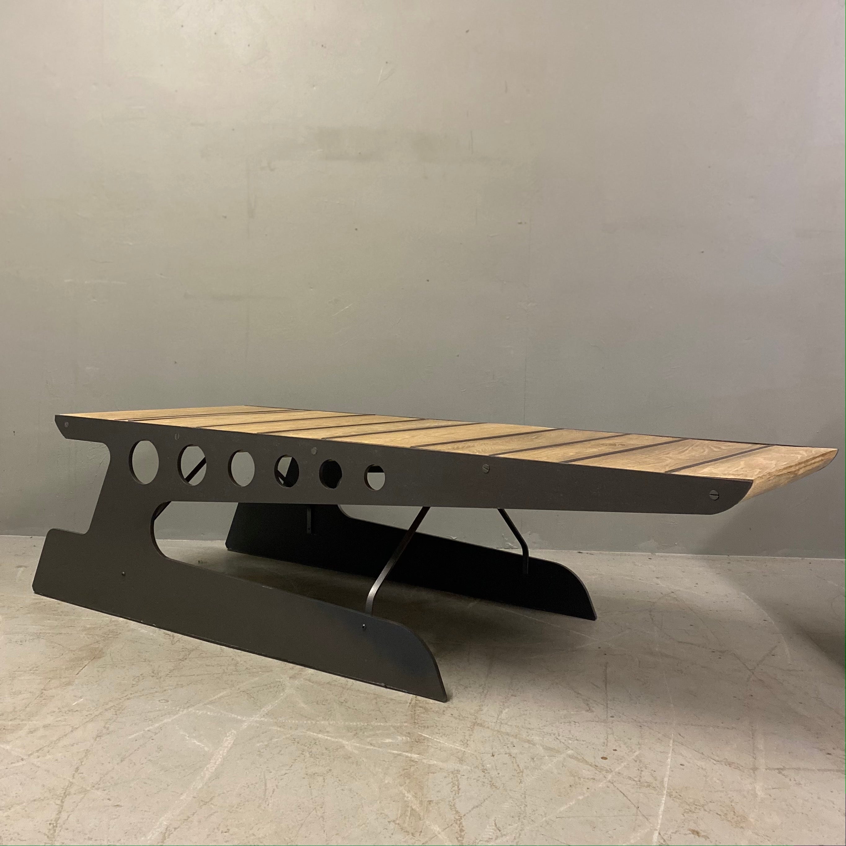 Steel & oak coffee Table