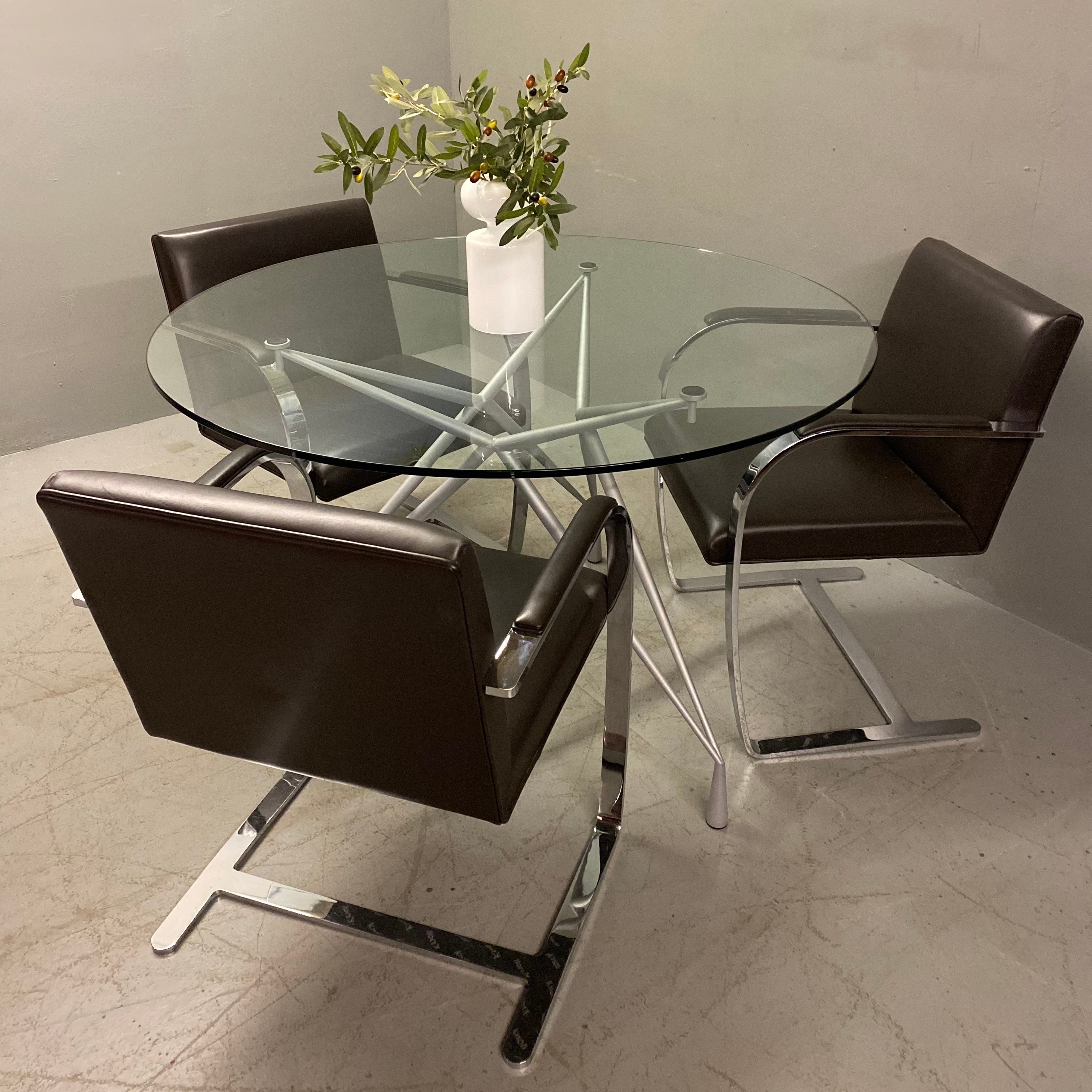 Circular Glass Dining Table