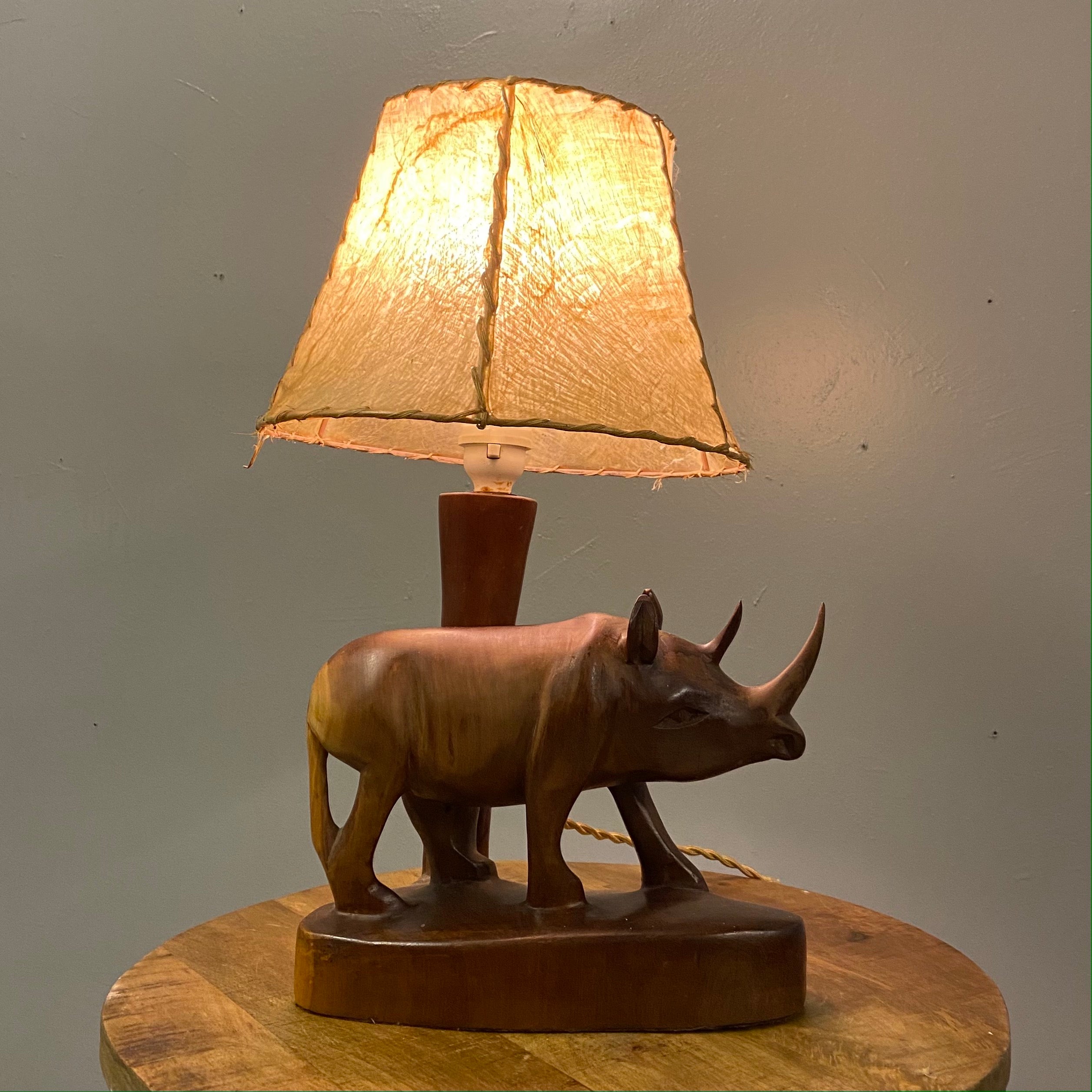 Midcentury Rhino Lamp