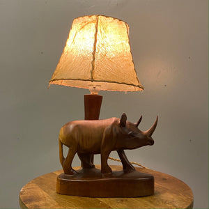 Midcentury Rhino Lamp