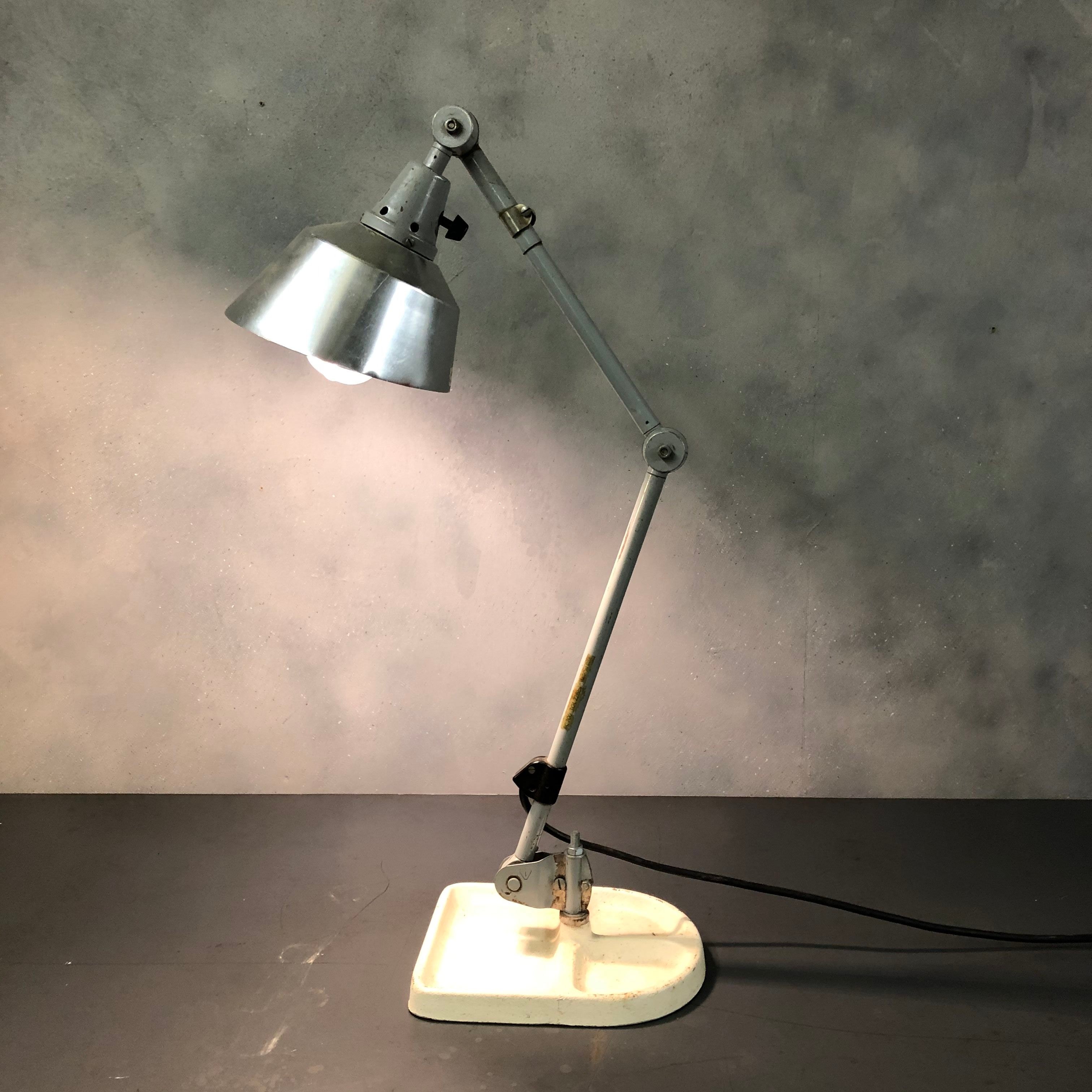 Industrial 1940s desk lamp designed by Kurt Fischer