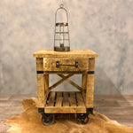 Load image into Gallery viewer, Industrial style trolley bedside table
