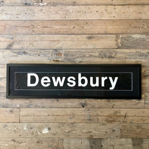 Vintage bus blind 'Dewsbury' Framed