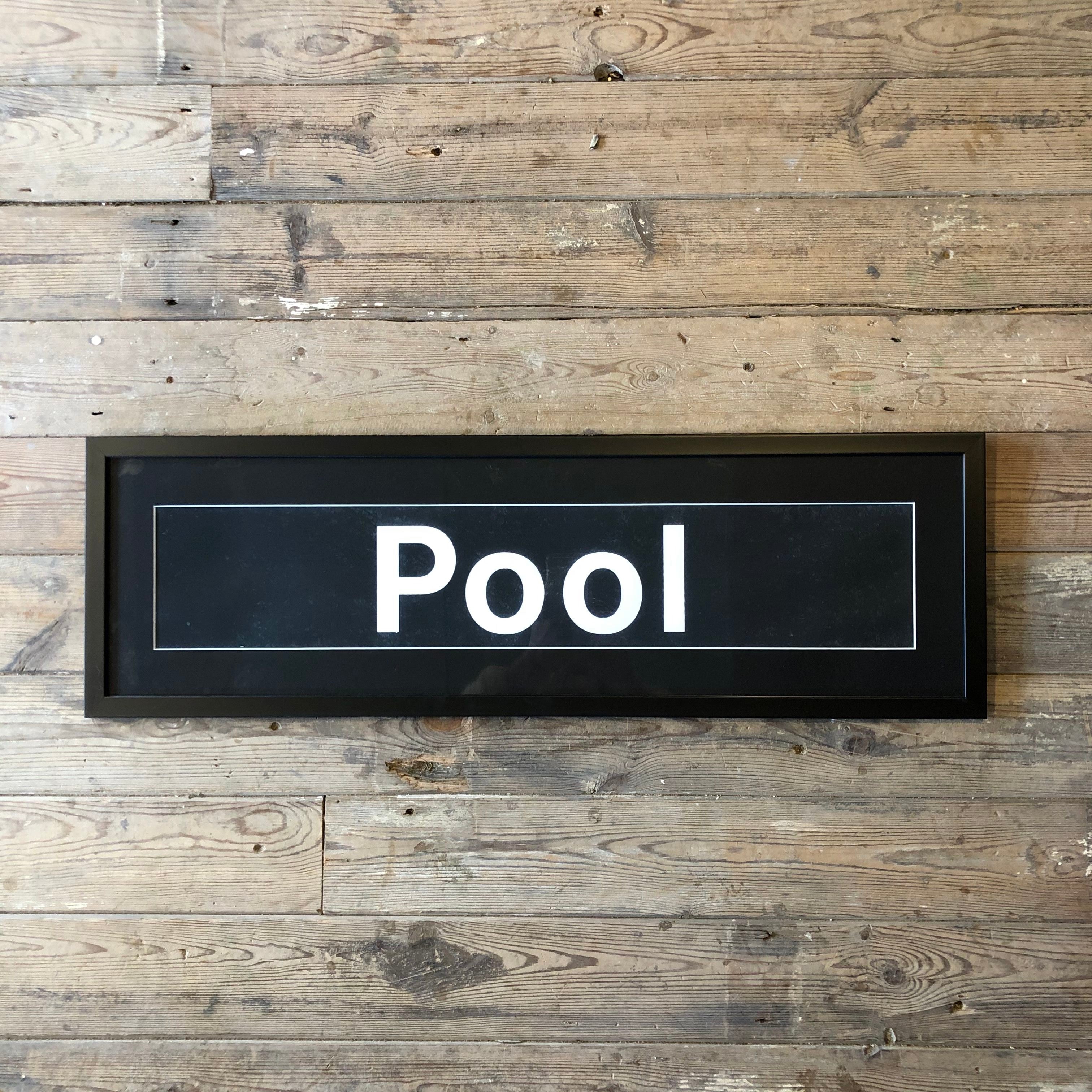 Vintage Bus blind 'Pool' Framed