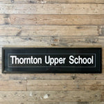 Load image into Gallery viewer, Vintage bus blind &#39;Thornton Upper School&#39; Framed
