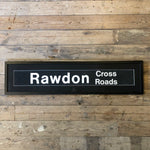 Load image into Gallery viewer, Vintage bus blinds &#39;Rawdon Cross Roads&#39; Framed
