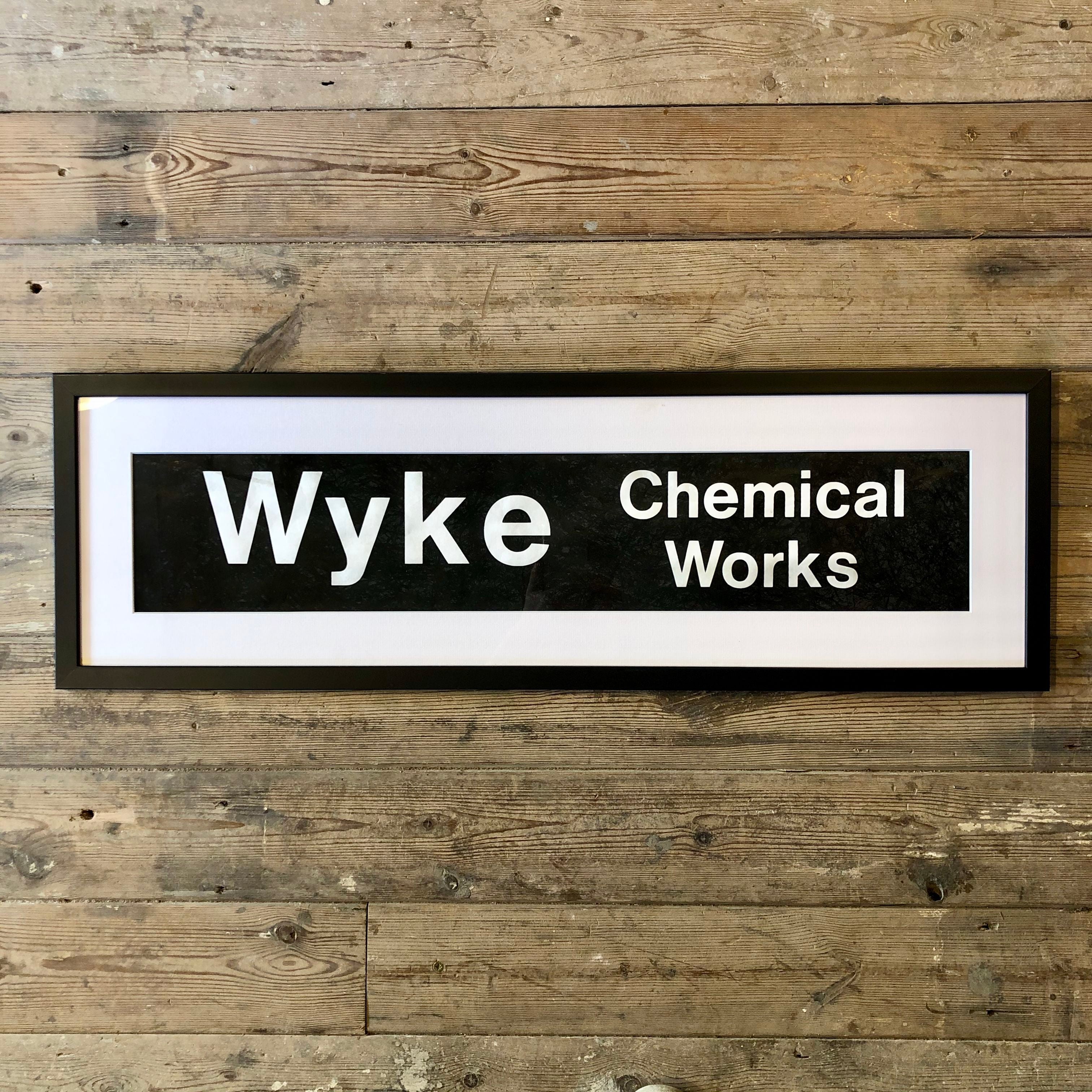 Vintage bus blinds 'Wyke Chemical Works' Framed